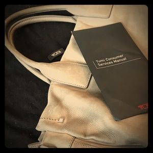 Tumi artisan leather messenger bag